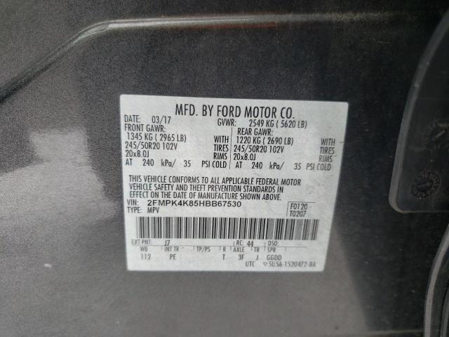 2017 FORD EDGE TITAN - 2FMPK4K85HBB67530