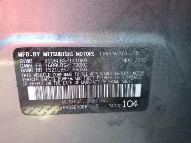 Lot #2461909183 2021 MITSUBISHI MIRAGE G4 salvage car