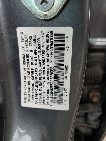 19XFB2F50DE278333 | 2013 Honda civic lx