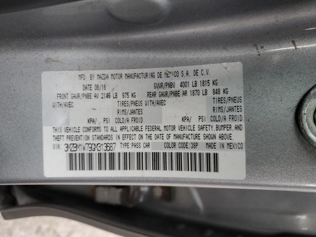 3MZBM1W79GM313687 | 2016 MAZDA 3 TOURING