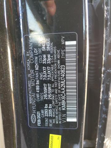 2021 HYUNDAI KONA SEL P - KM8K6CAA2MU740823