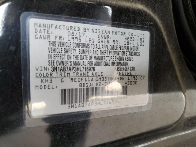 3N1AB7AP3HL716976 | 2017 Nissan sentra s