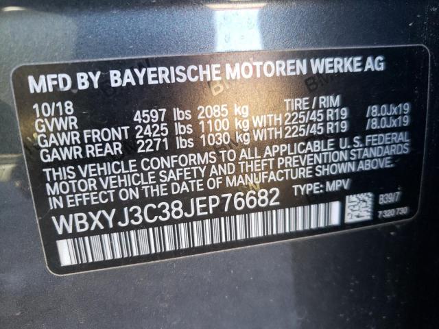 VIN WBXYJ3C38JEP76682 2018 BMW X2, Sdrive28I no.13