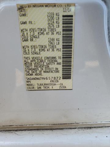 2015 NISSAN XTERRA X 5N1AN0NU7FN657872