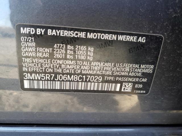 3MW5R7J06M8C17029 | 2021 BMW 330xi