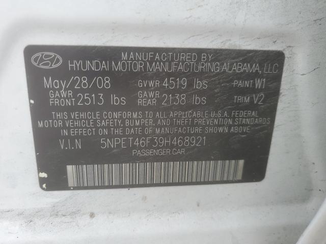 5NPET46F39H468921 | 2009 Hyundai sonata gls