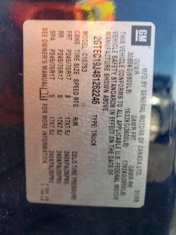 2008 GMC Sierra C1500 VIN: 2GTEC19J481262246 Lot: 77093913