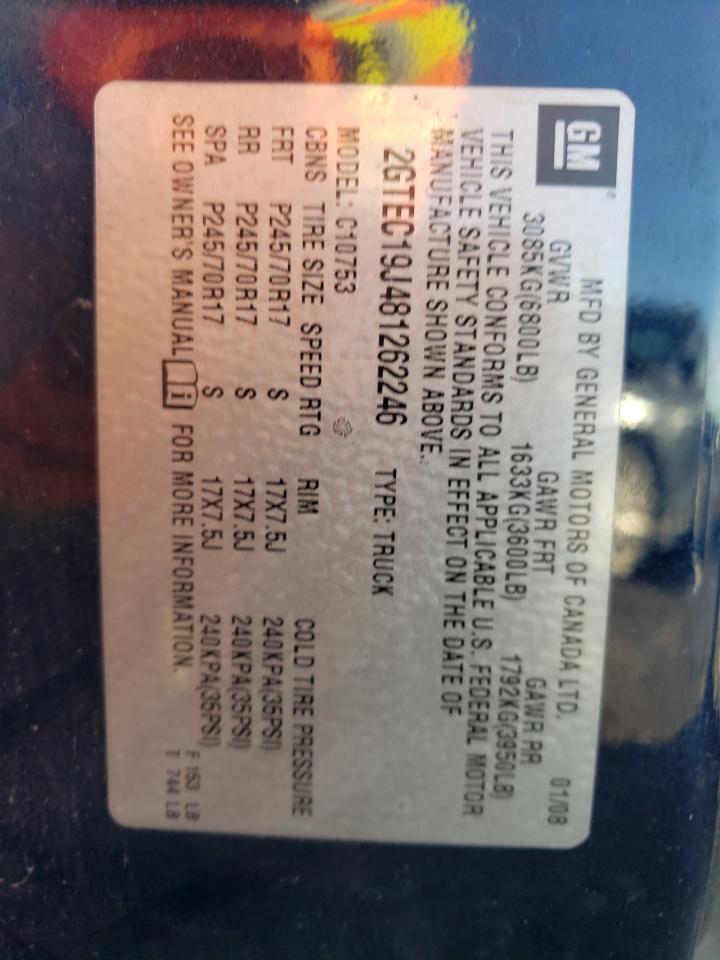 2GTEC19J481262246 2008 GMC Sierra C1500