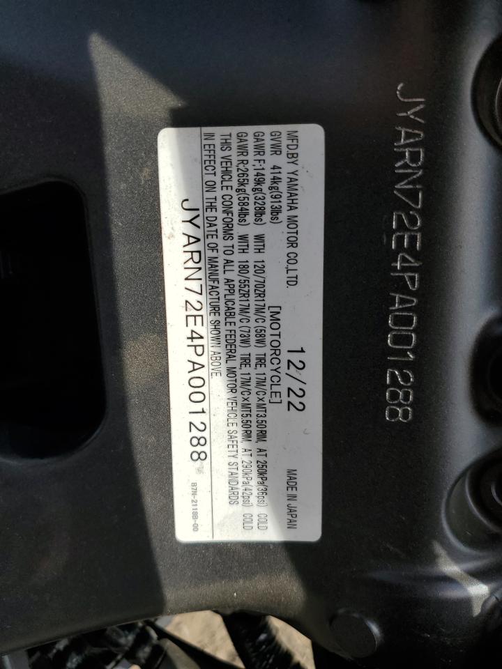 JYARN72E4PA001288 YAMAHA MT09 D 2023