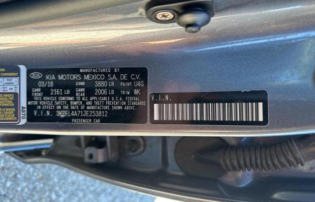 3KPFL4A71JE253812 KIA FORTE LX