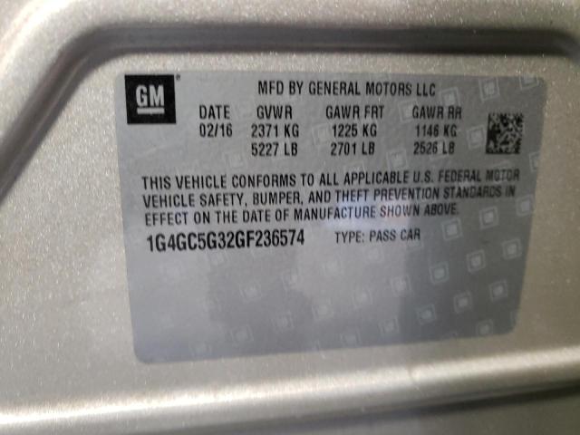 1G4GC5G32GF236574 Buick Lacrosse