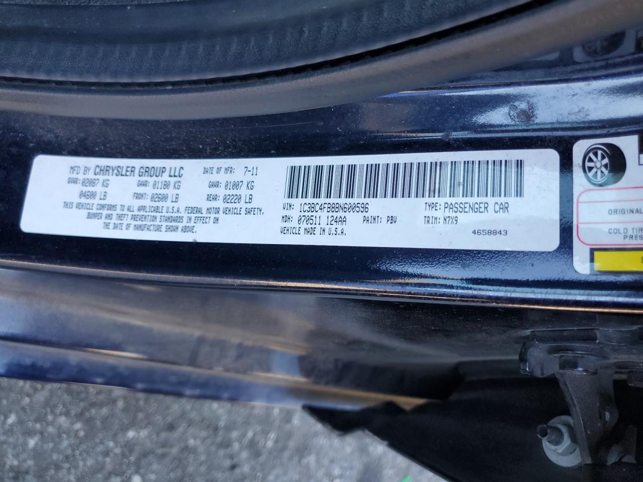 Lot #2206651963 2011 CHRYSLER 200 LX