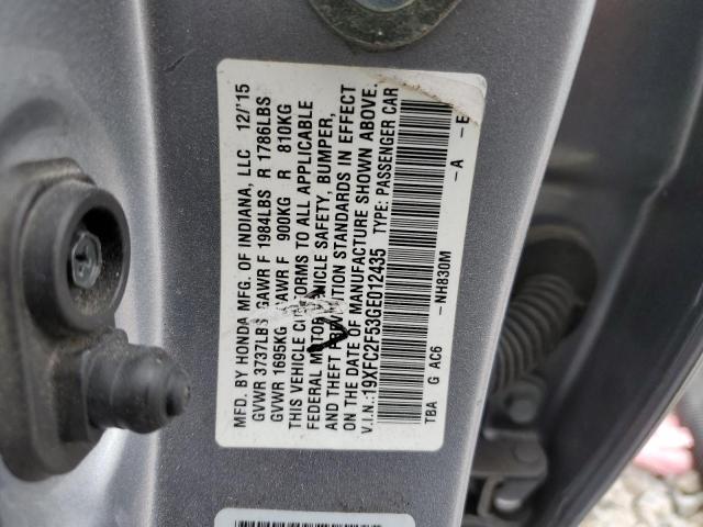 19XFC2F53GE012435 2016 HONDA CIVIC - Image 12