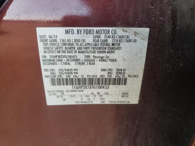1FAHP2KTXFG100453 Ford TAURUS SHO