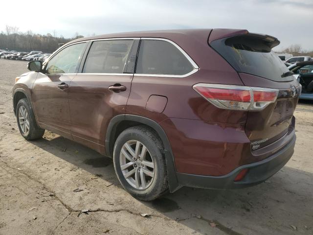 VIN 5TDBKRFH8ES039105 2014 Toyota Highlander, LE no.2