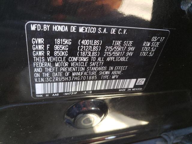 2017 HONDA HR-V LX - 3CZRU5H37HG701885