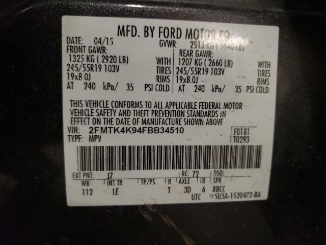 2FMTK4K94FBB34510 | 2015 FORD EDGE TITAN