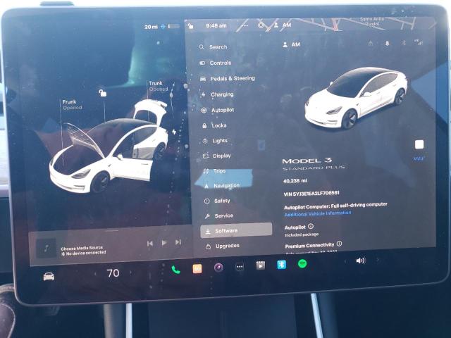 5YJ3E1EA2LF706561 | 2020 Tesla model 3