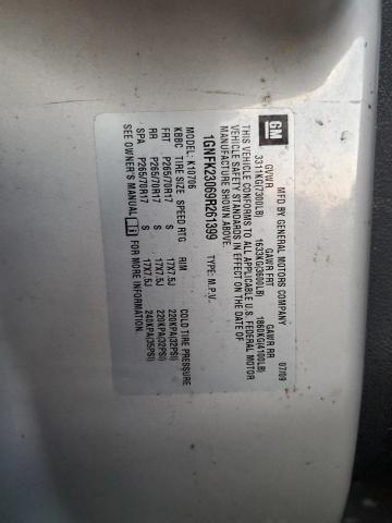 2009 Chevrolet Tahoe K1500 Lt VIN: 1GNFK23069R261399 Lot: 57677974