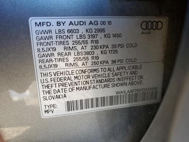 VIN WA1LAAF75HD023454 2017 Audi Q7, Premium Plus no.12