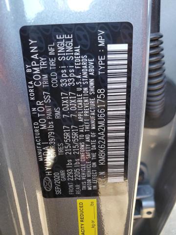 2021 HYUNDAI KONA SEL P - KM8K62AA2MU661758