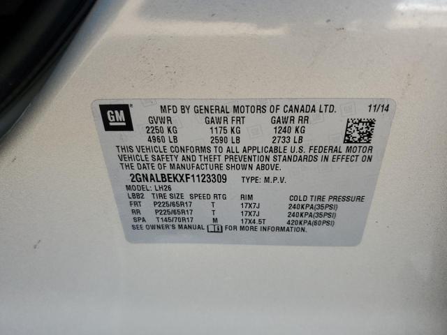 2015 CHEVROLET EQUINOX LT - 2GNALBEKXF1123309