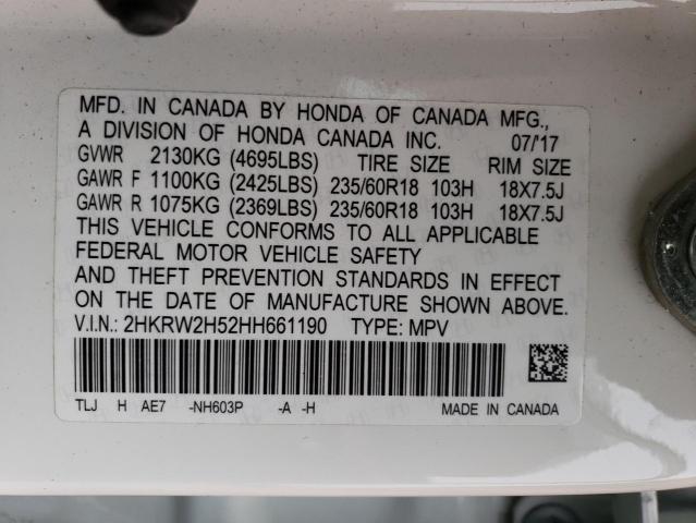 2HKRW2H52HH661190 | 2017 HONDA CR-V EX