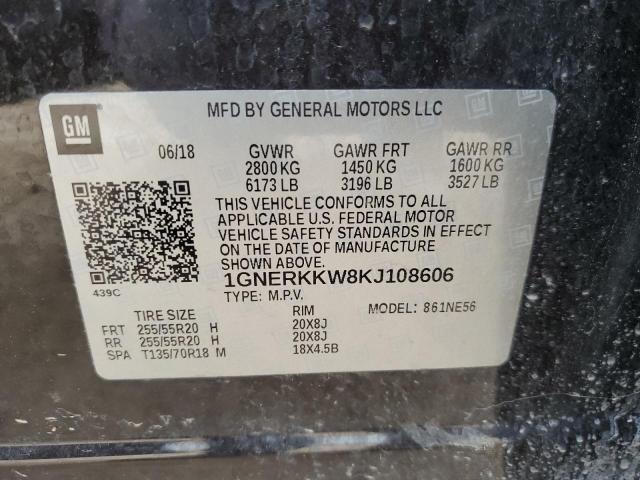 1GNERKKW8KJ108606 Chevrolet Traverse P 10