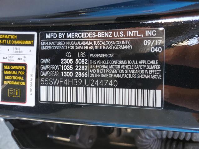 2018 MERCEDES-BENZ C 350E - 55SWF4HB9JU244740