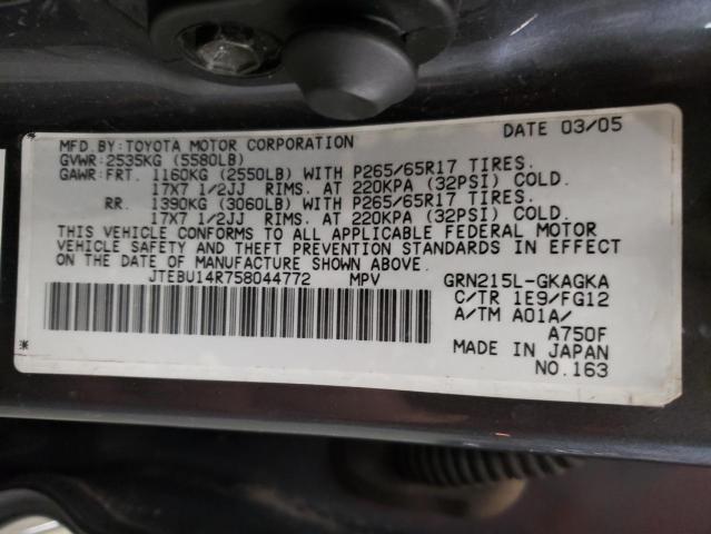 JTEBU14R758044772 2005 Toyota 4Runner Sr5