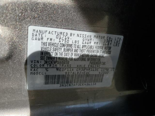 3N1CN7AP3EK456158 Nissan VERSA S