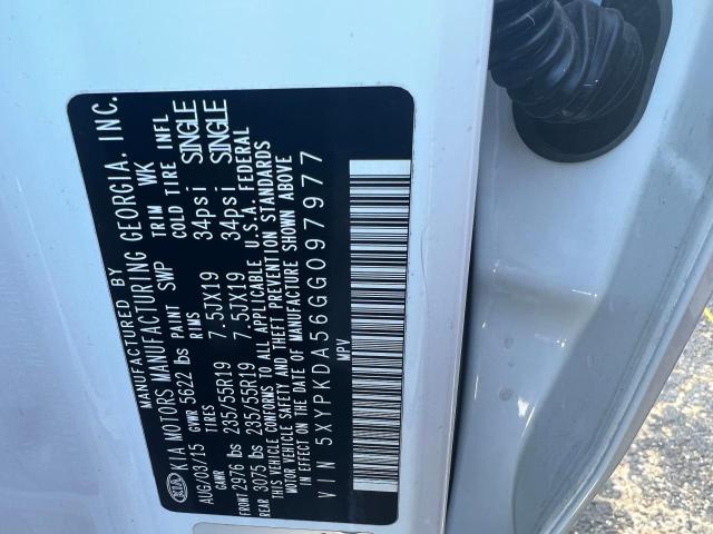 5XYPKDA56GG097977 KIA SORENTO SX