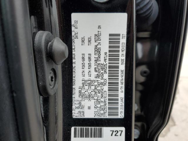 3TMEZ5CN6NM191119 | 2022 TOYOTA TACOMA DOU