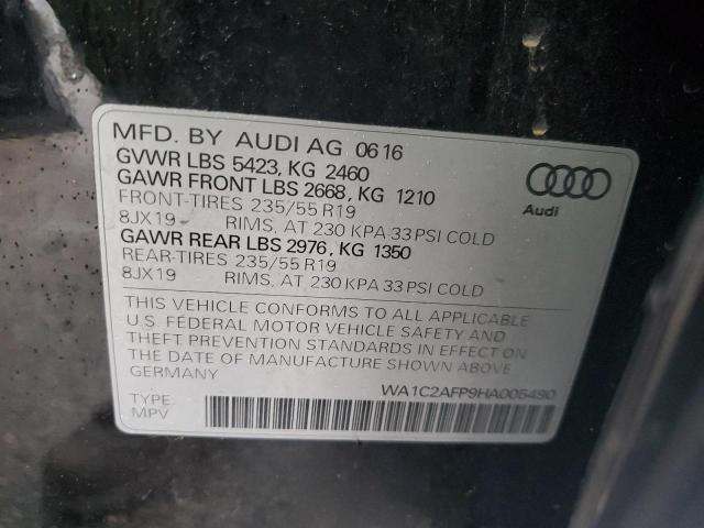 VIN WA1C2AFP9HA005490 2017 Audi Q5, Premium no.12