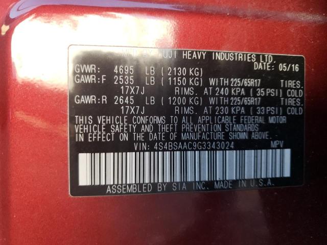 4S4BSAAC9G3343024 Subaru Outback 2.5i