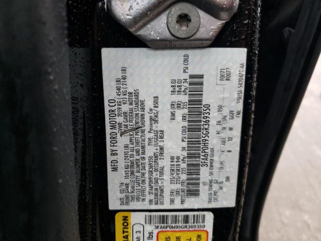 3FA6P0H95GR369350 | 2016 FORD FUSION SE