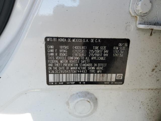 3CZRU5H37GM744493 Honda HR-V LX