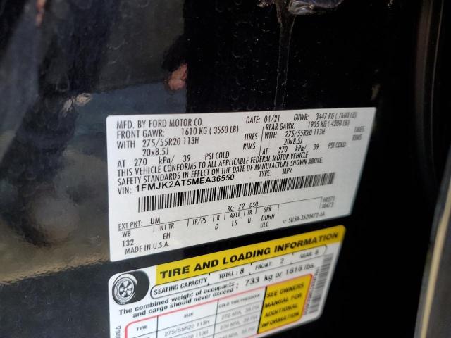 1FMJK2AT5MEA36550 Ford Expedition Max Limited