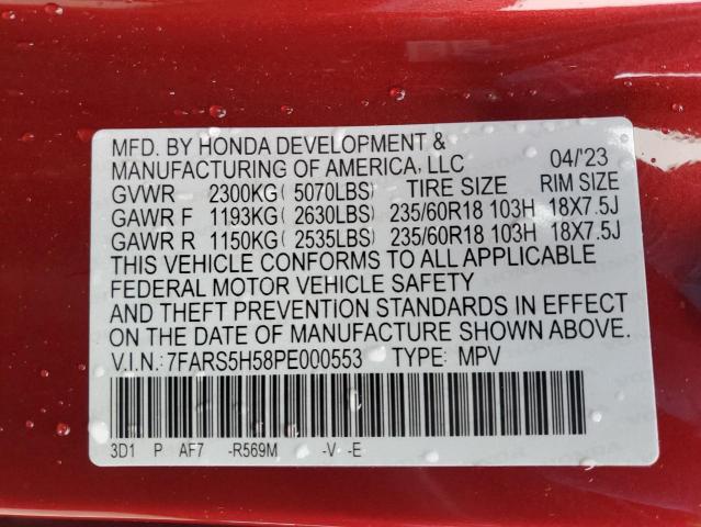 2023 HONDA CR-V SPORT - 7FARS5H58PE000553