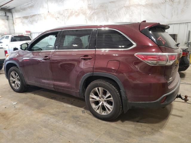 VIN 5TDJKRFH7ES063603 2014 Toyota Highlander, Xle no.2