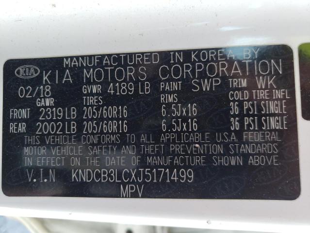 KNDCB3LCXJ5171499 KIA NIRO FE