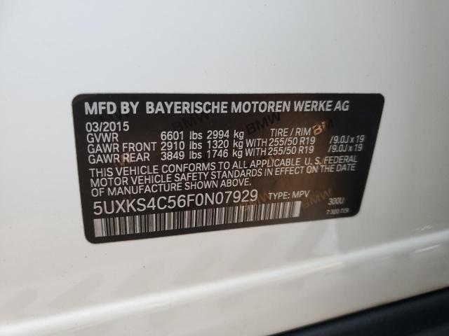 VIN 5UXKS4C56F0N07929 2015 BMW X5, Xdrive35D no.13