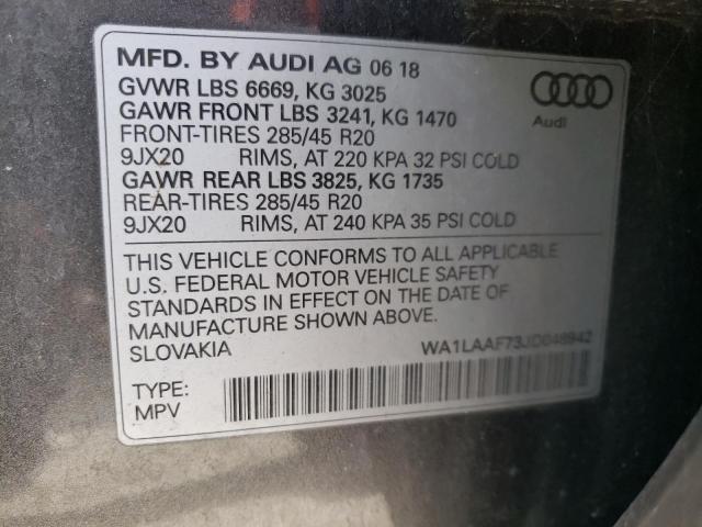 WA1LAAF73JD048942 2018 AUDI Q7, photo no. 14