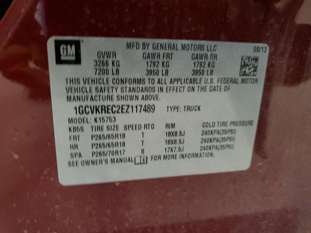 1GCVKREC2EZ117489 | 2014 CHEVROLET SLVRD 1500