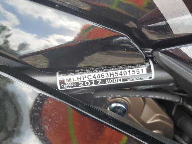 2017 HONDA CBR500 R MLHPC4463H5401551