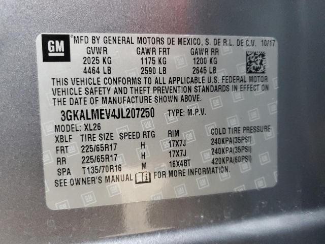 3GKALMEV4JL207250 | 2018 GMC TERRAIN SL