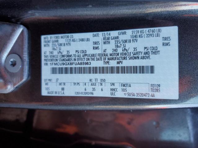 1FMCU9GX8FUA85983 Ford ESCAPE SE