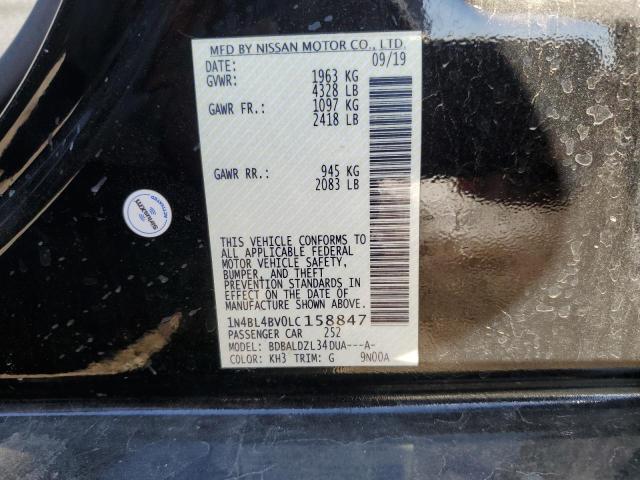 1N4BL4BV0LC158847 | 2020 NISSAN ALTIMA S