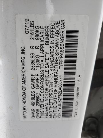 19UUB2F62LA000939 Acura TLX TECHNO 10