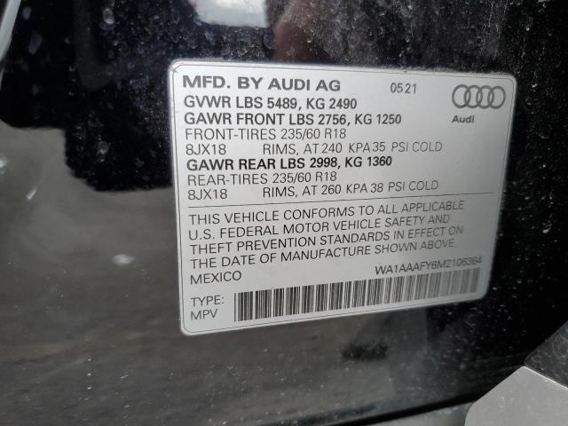 WA1AAAFY6M2106364 Audi Q5 PREMIUM